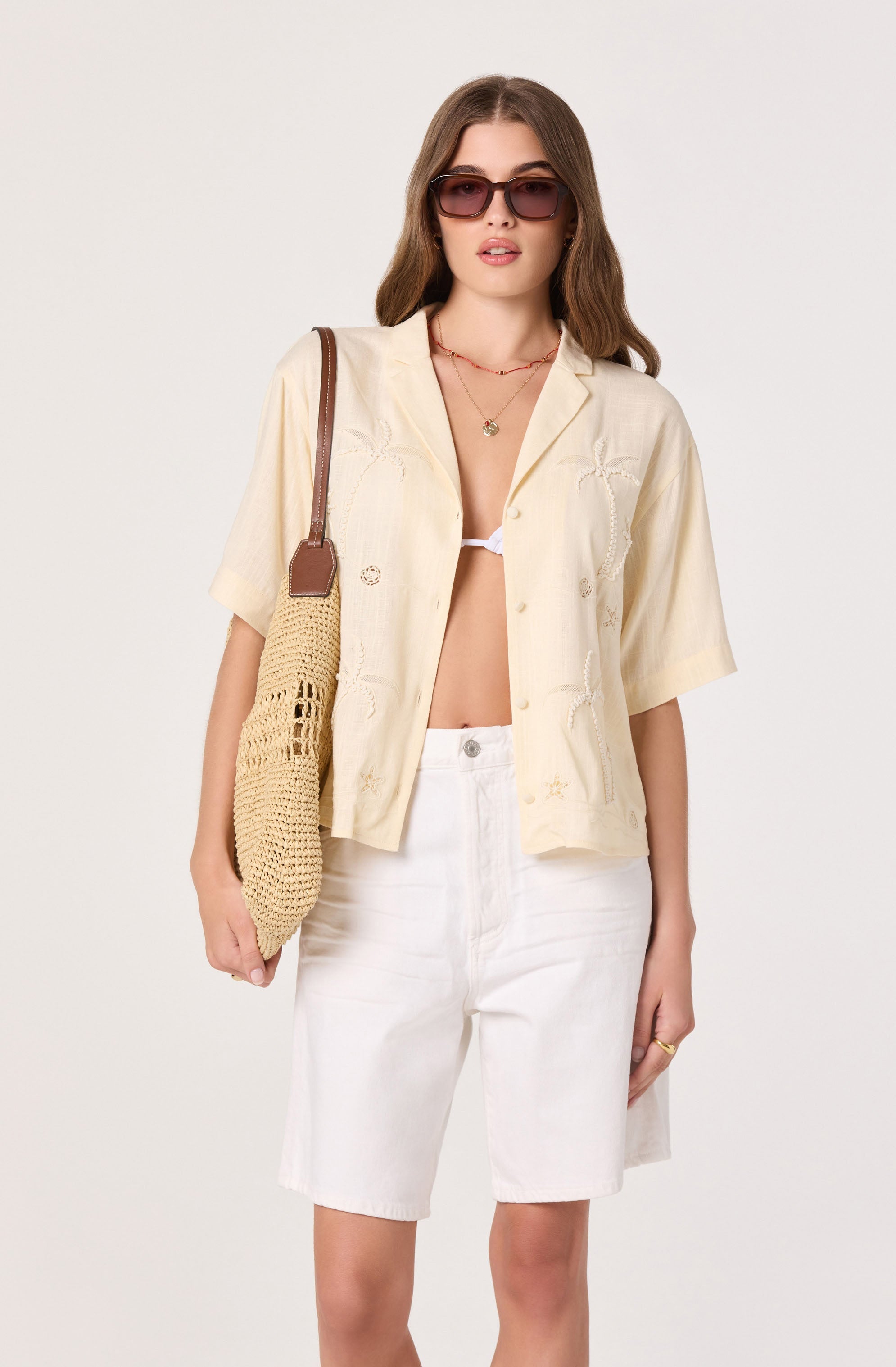 Vesa Embroidered Linen Button-Up Shirt