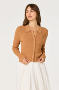Kristen Pointelle Collar Cardigan