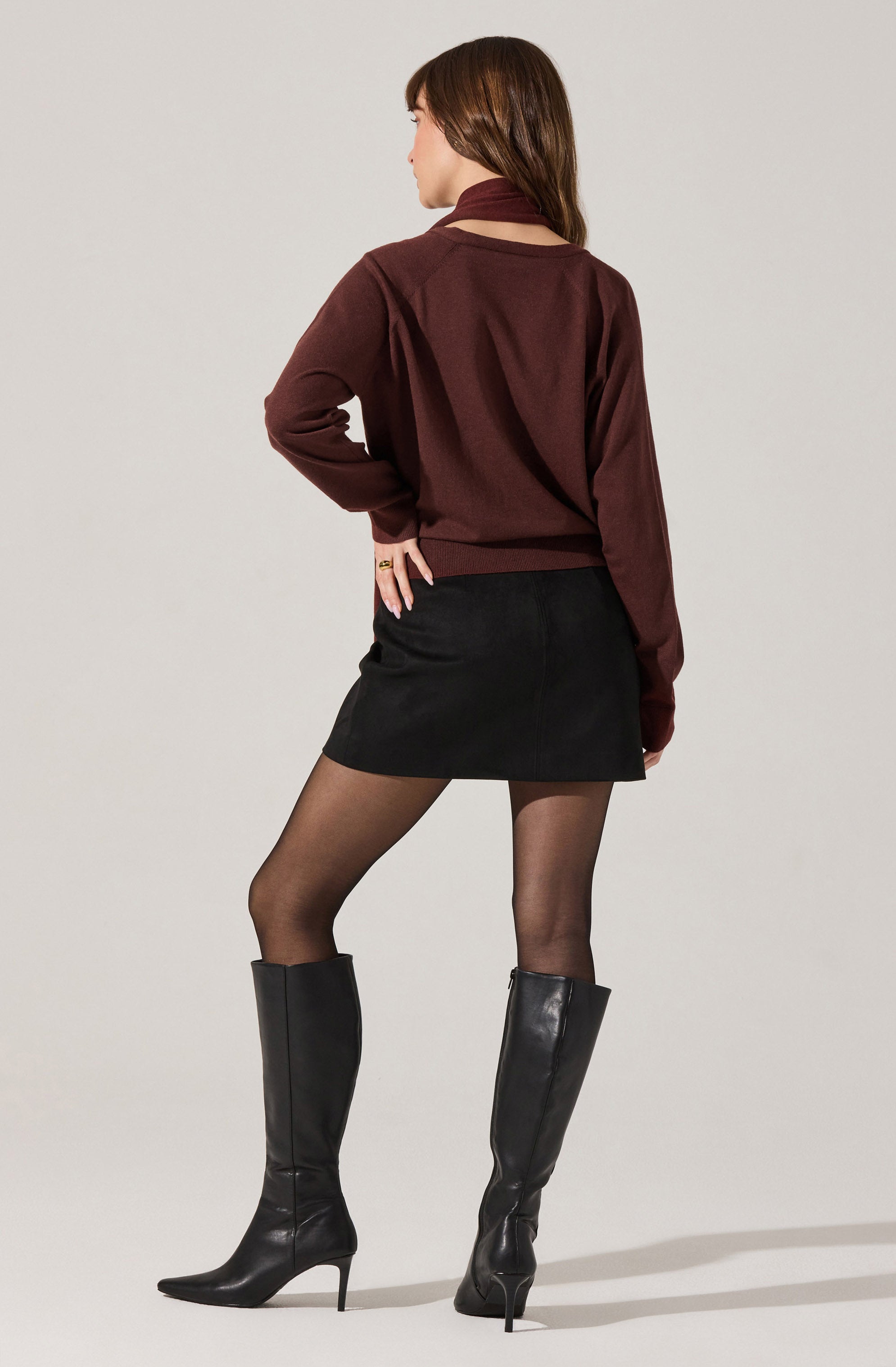 Silvana Cutout Scarf Sweater