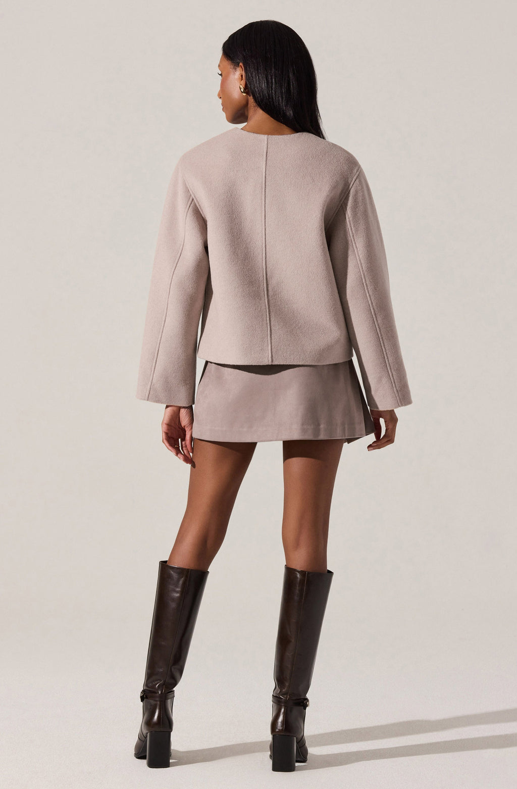 Jennah Wool-Blend Wrap Jacket