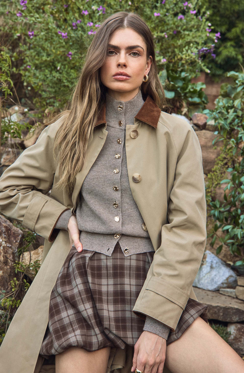 Tawni Mock Turtleneck Cardigan