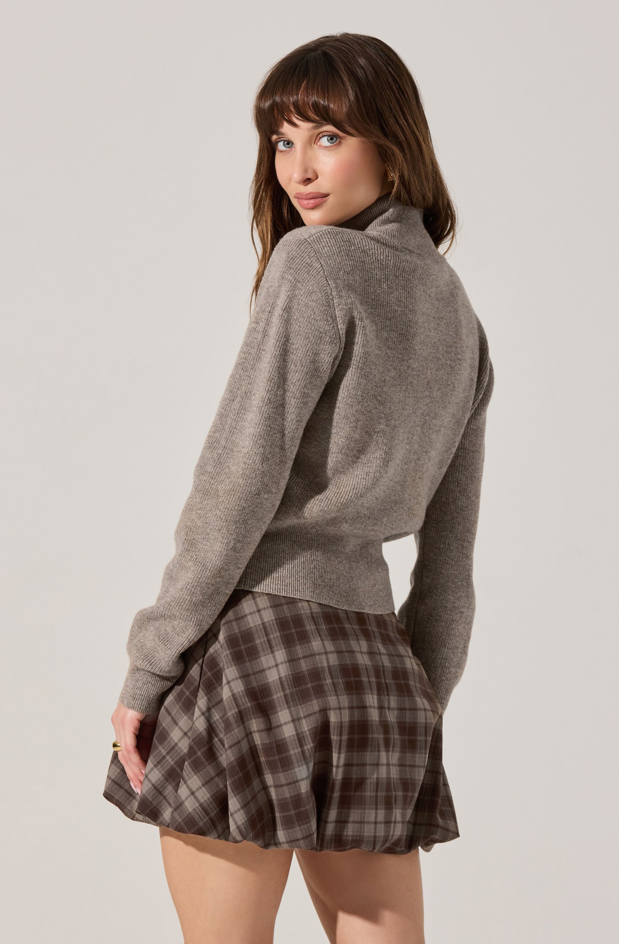 Tawni Mock Turtleneck Cardigan