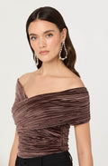 Mallina Velvet Off Shoulder Top