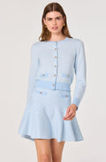 Marian Jeweled Button Plaid Cardigan