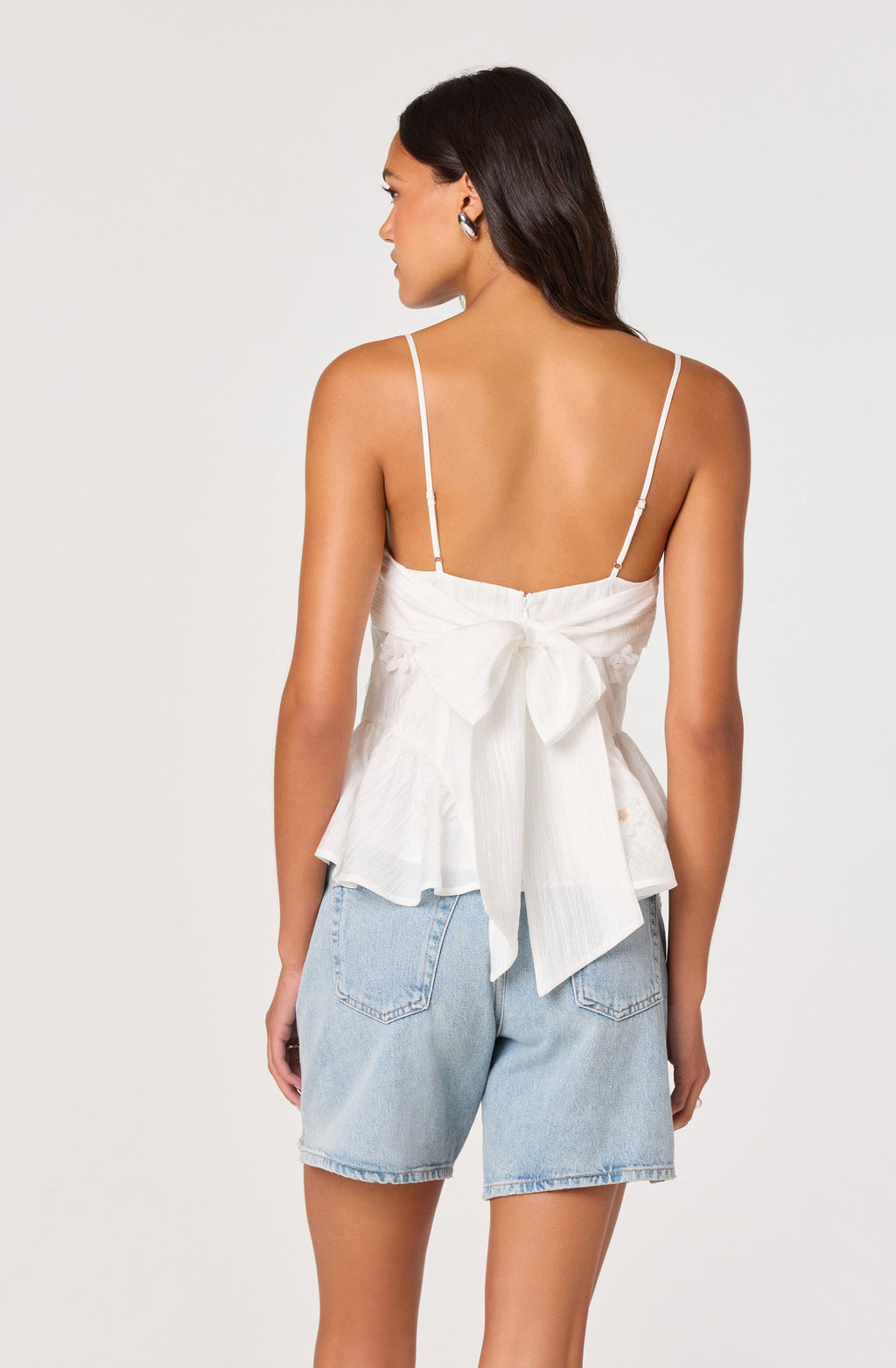 Kassidy Floral Appliqué Peplum Top