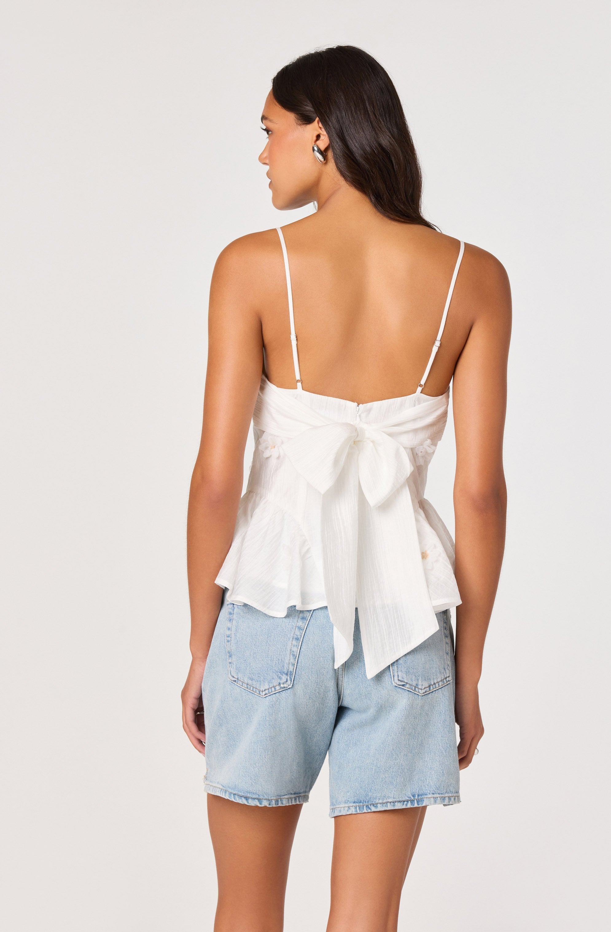 Kassidy Floral Appliqué Peplum Top