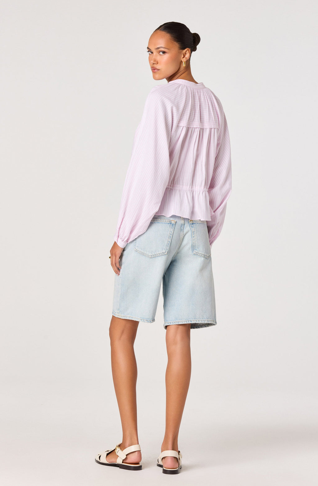 Jessalyn Striped Peasant Top