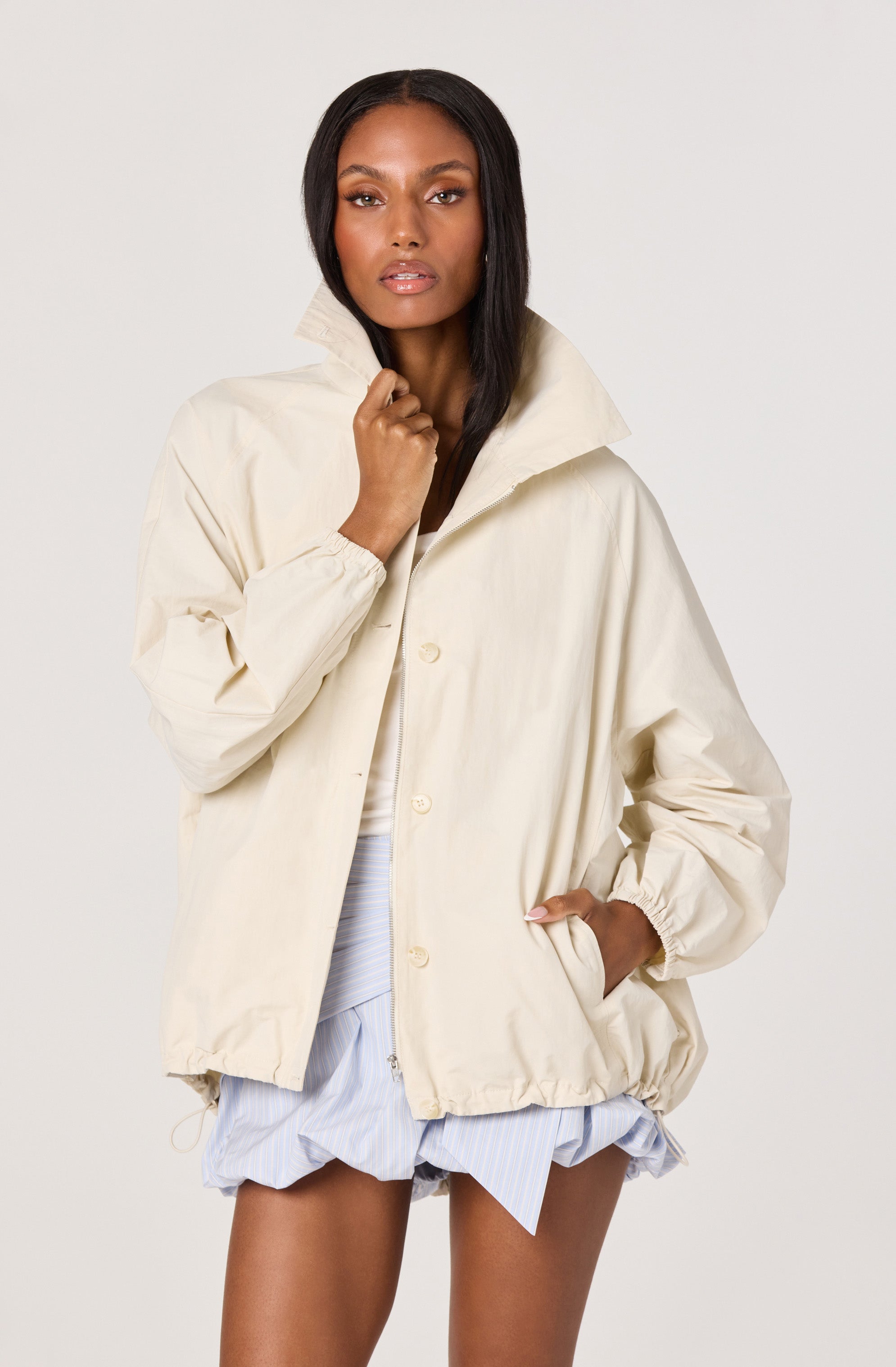 Yareli Oversized Funnel Neck Jacket