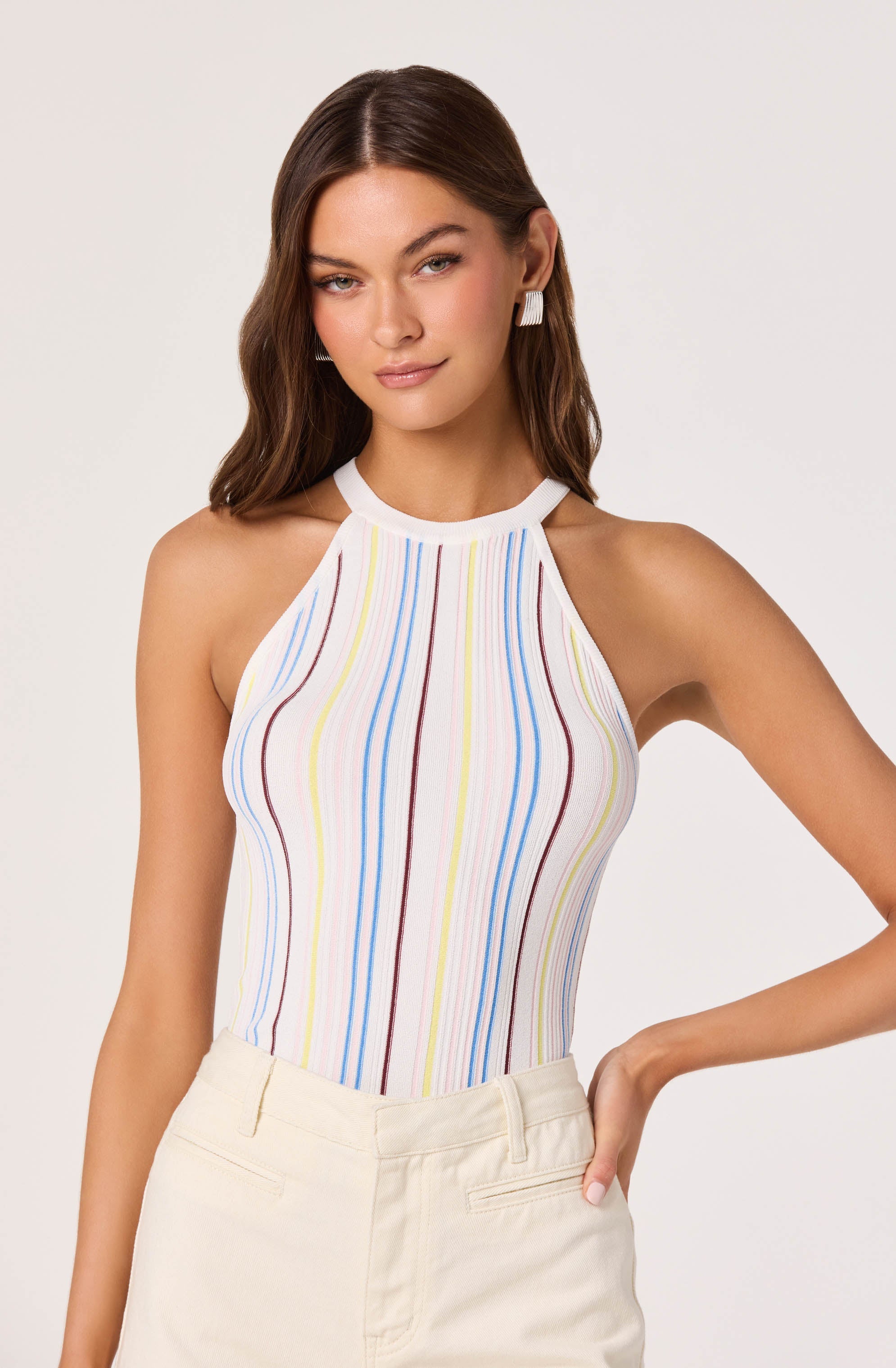 Betia Multi-Stripe Ribbed Tank