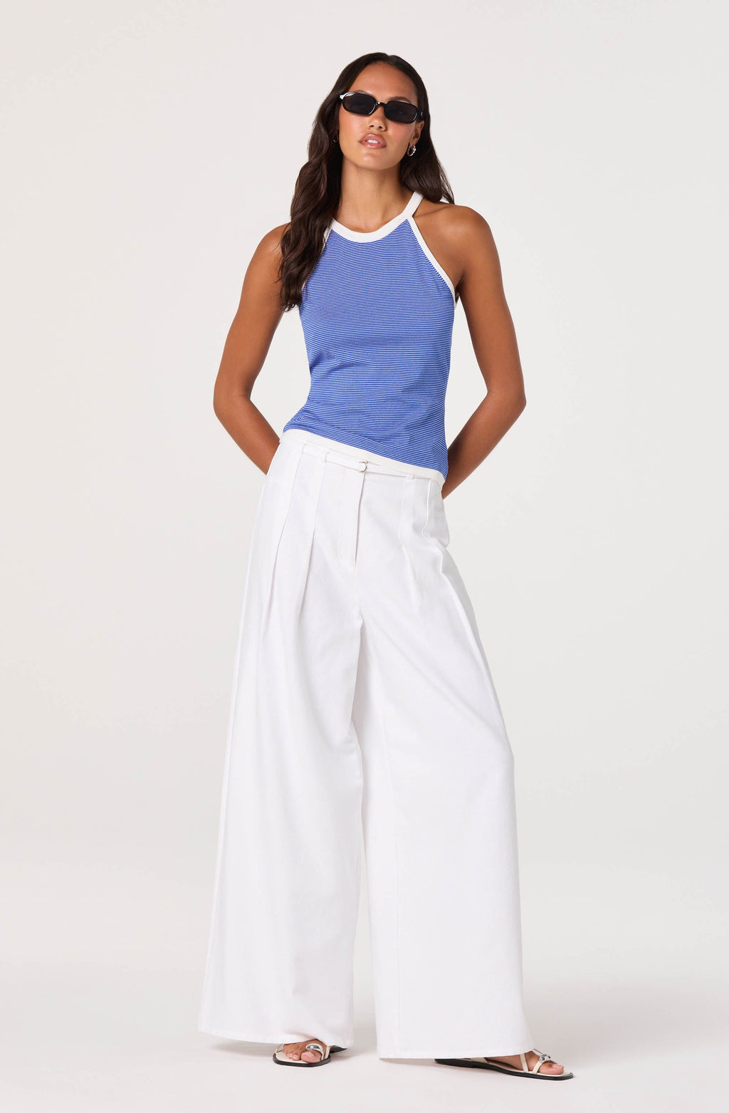 Betia Stripe Contrast Trim Tank