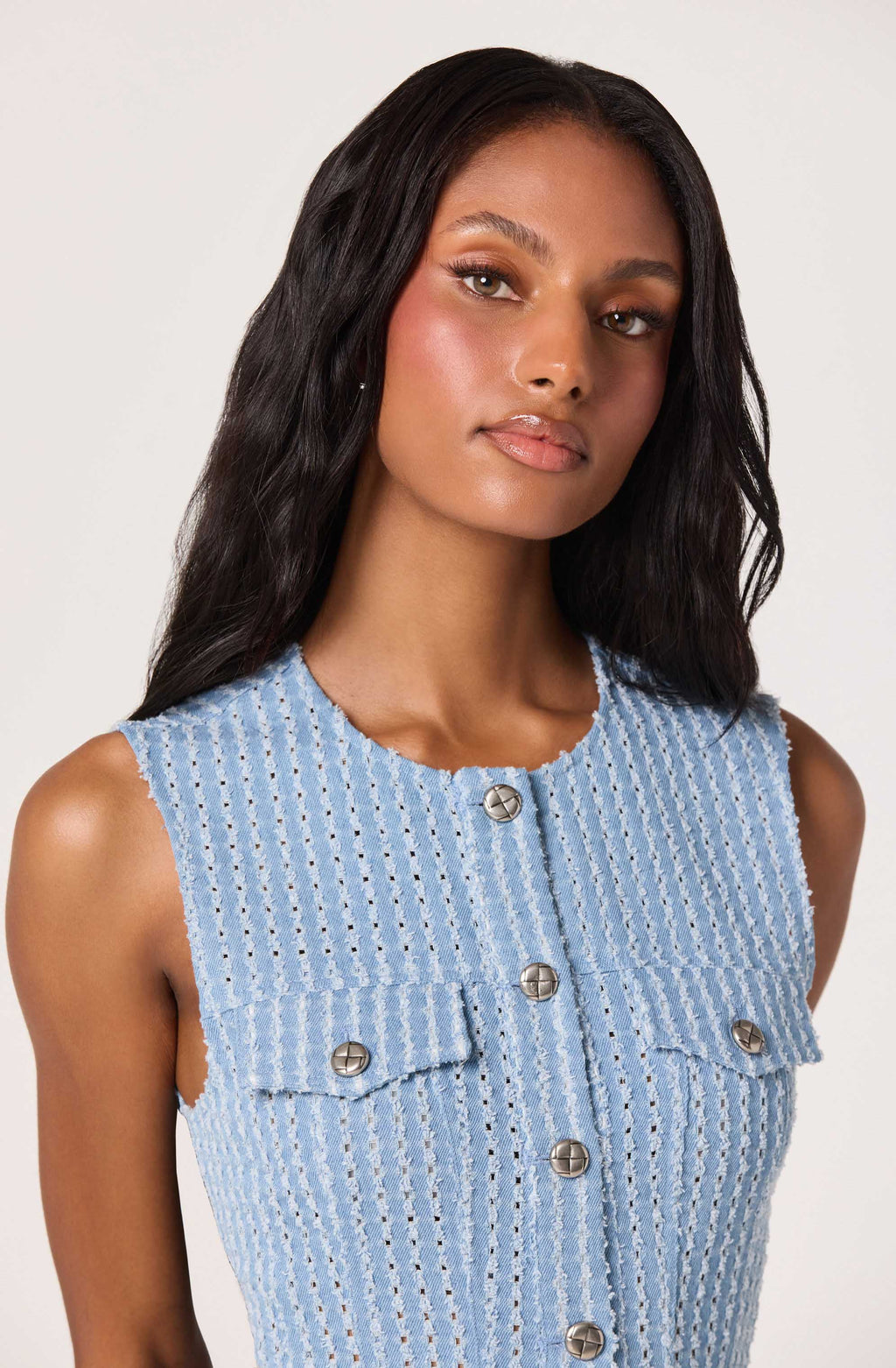 Noa Denim Peplum Vest