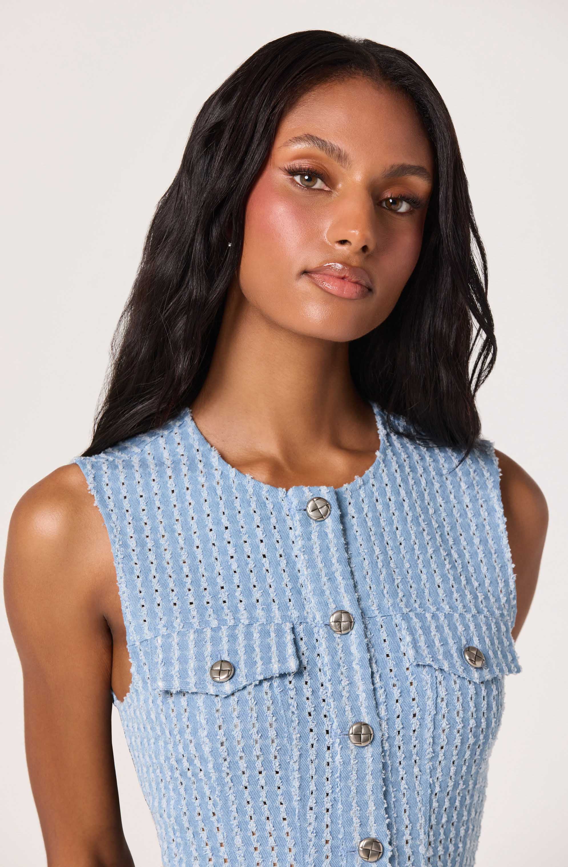 Noa Denim Peplum Vest
