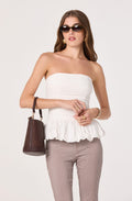 Ella Strapless Bubble Hem Top