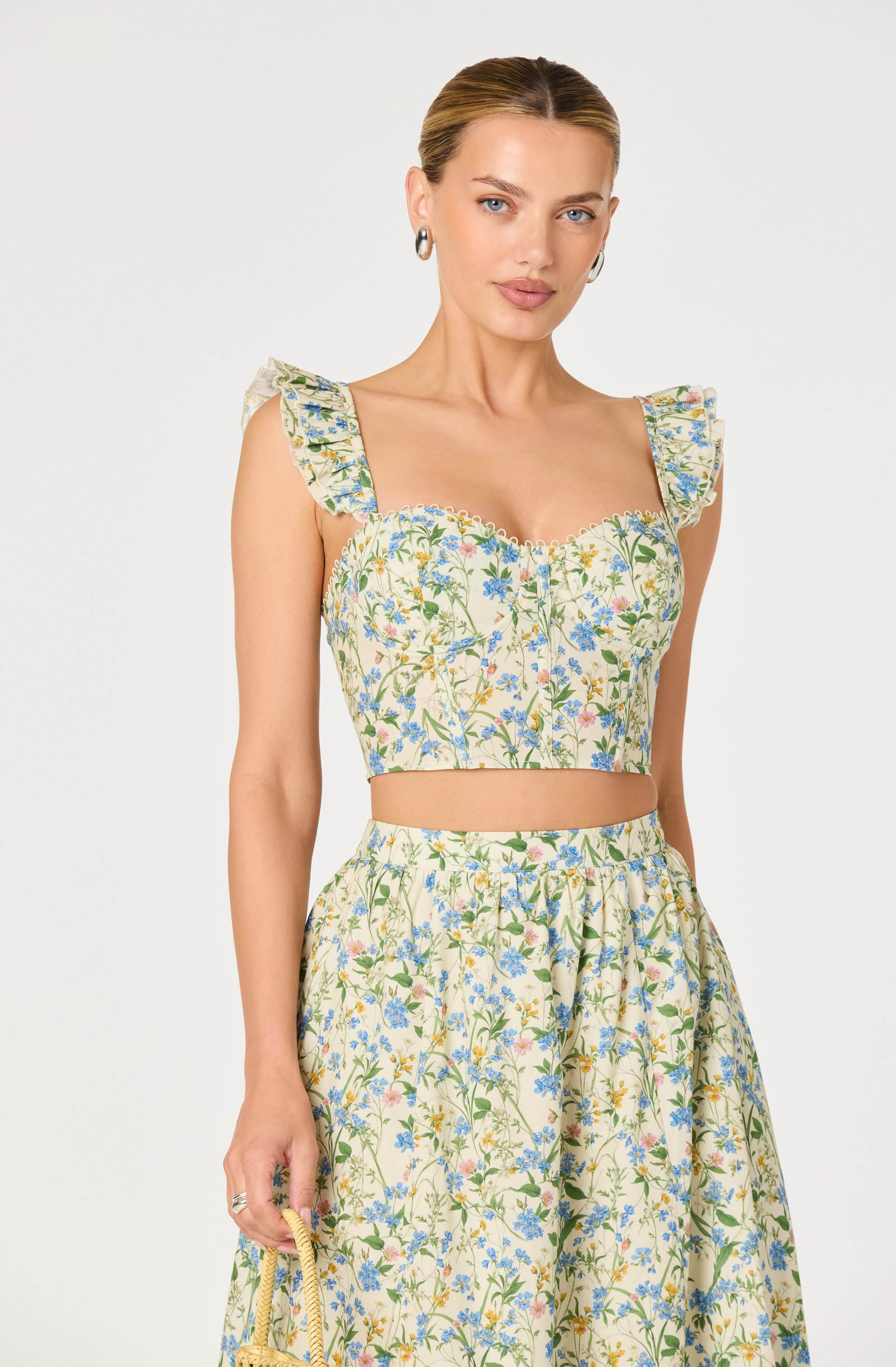 Wedelia Eyelet Corset Crop Top