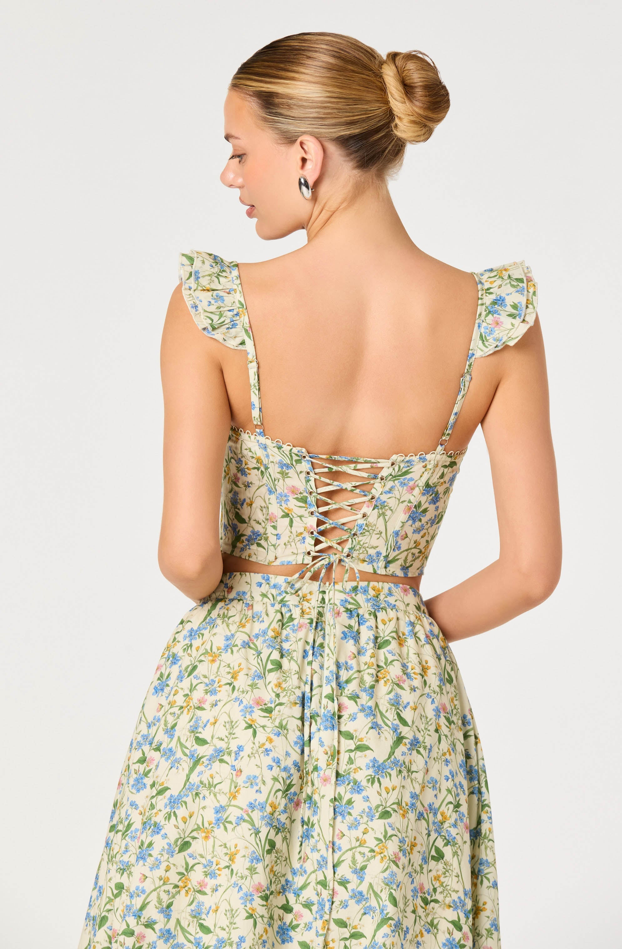 Wedelia Eyelet Corset Crop Top
