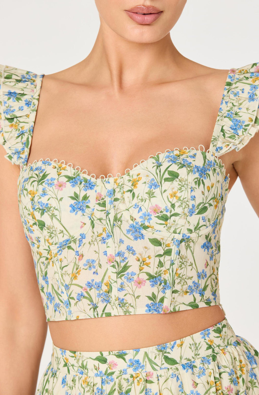 Wedelia Eyelet Corset Crop Top