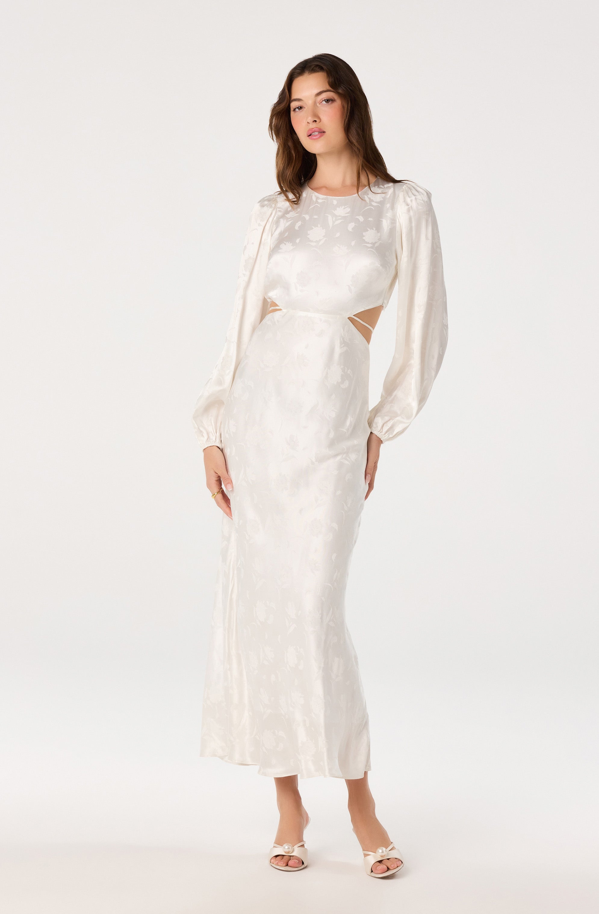 Quinn Floral Jacquard Maxi Dress