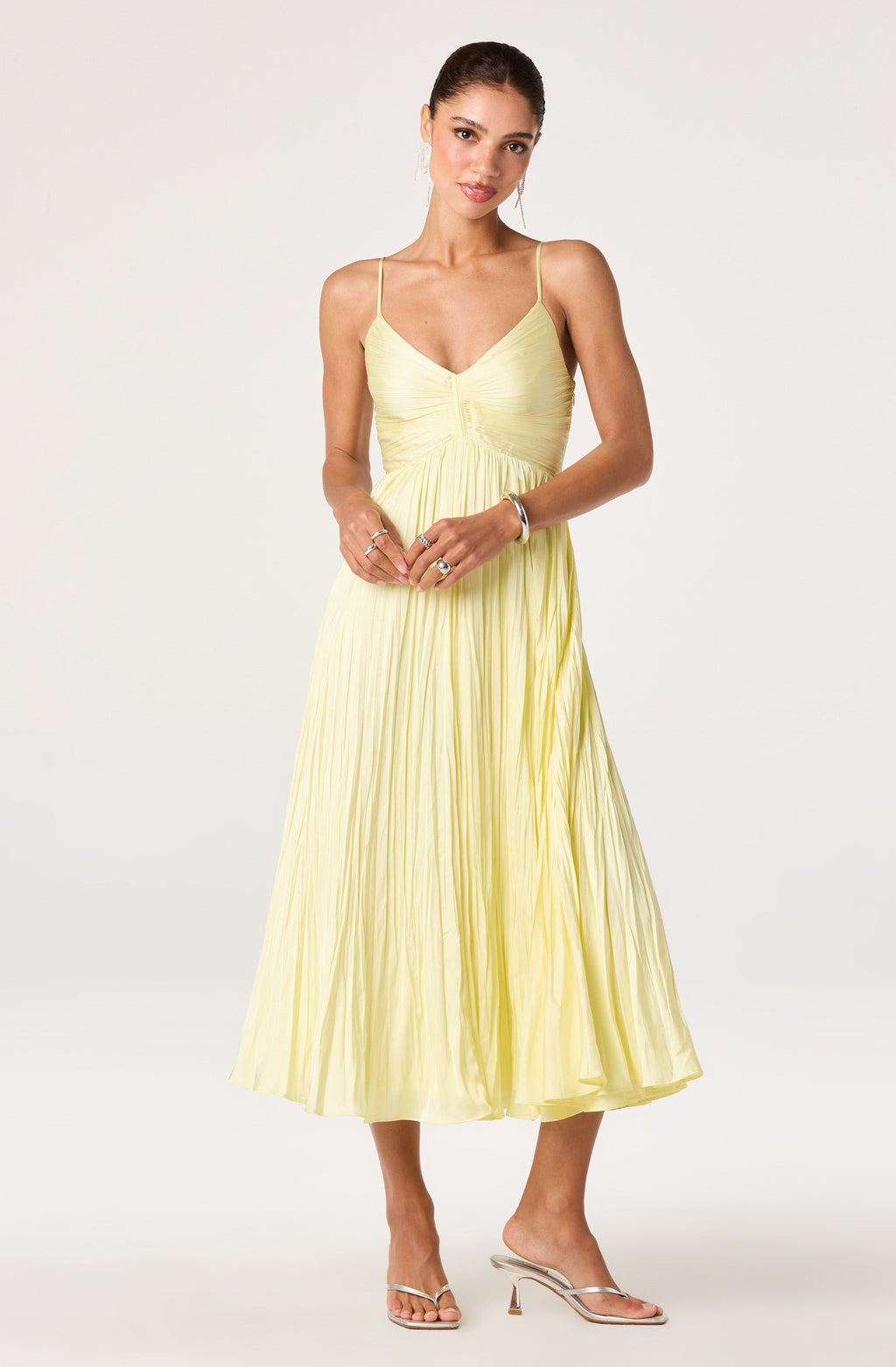 Maeve Pleated Midi Dress