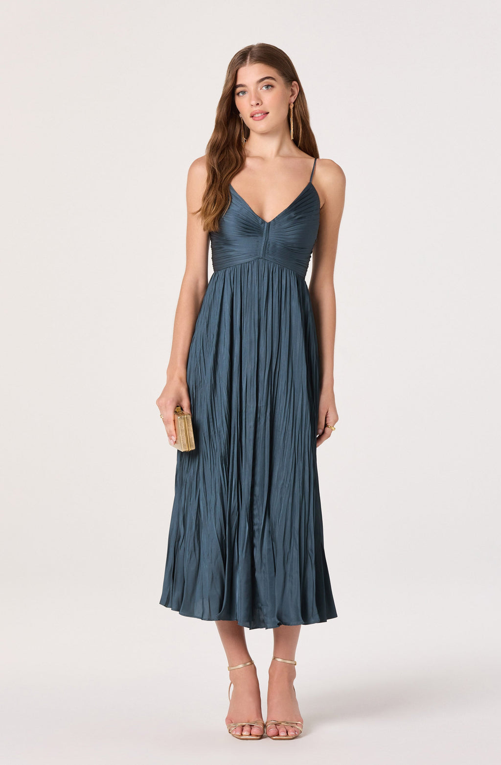 Maeve Pleated Midi Dress