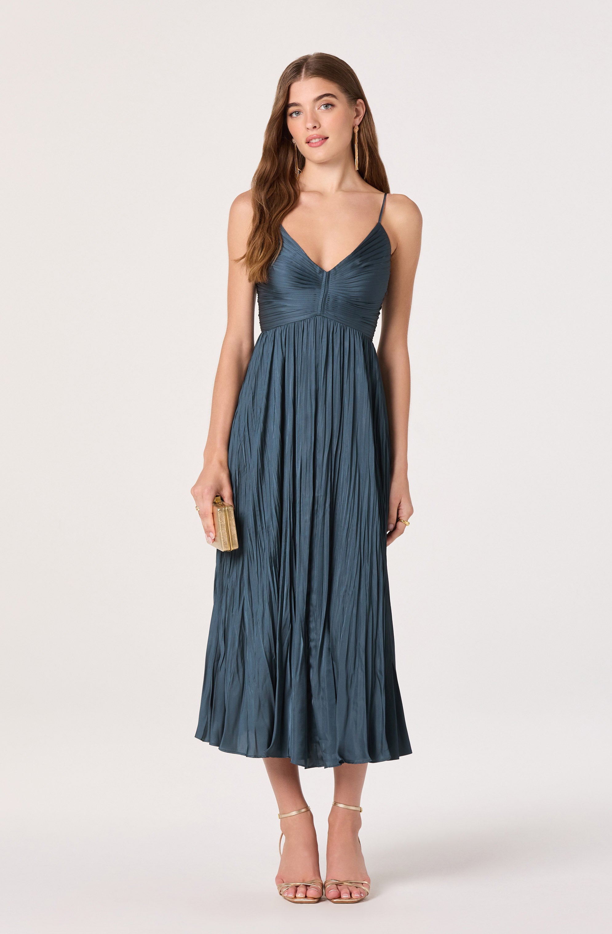 Maeve Pleated Midi Dress