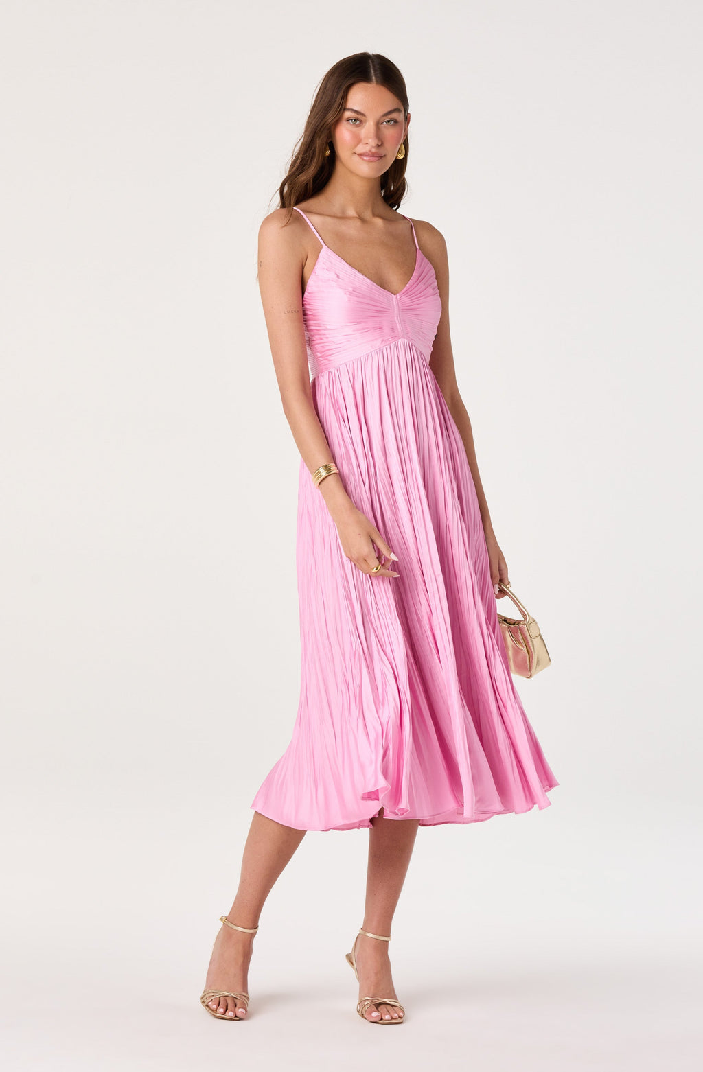 Maeve Pleated Midi Dress