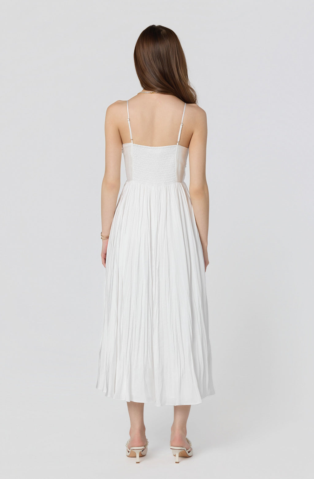 Maeve Pleated Midi Dress
