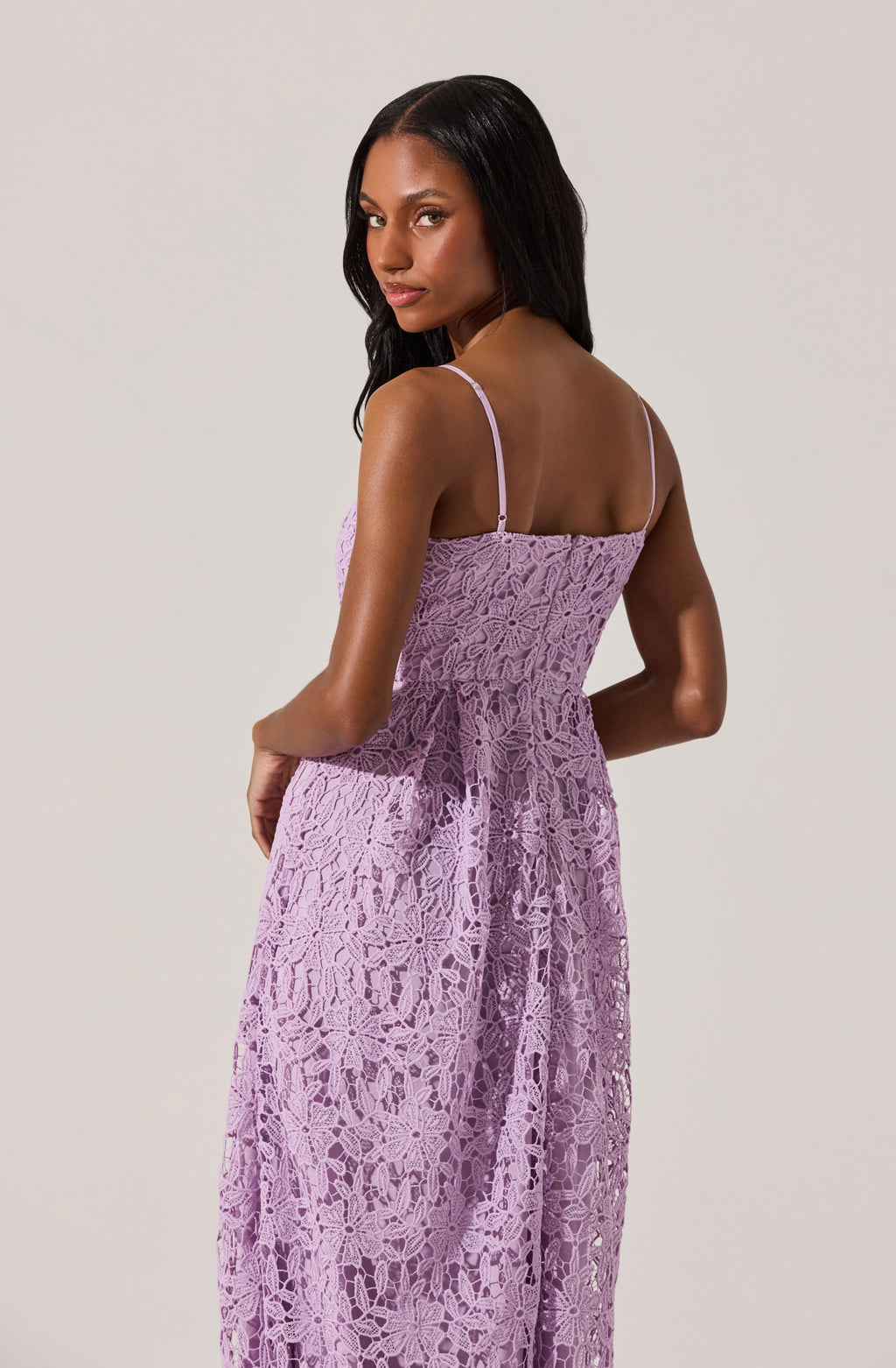 Floral Lace Midi Dress
