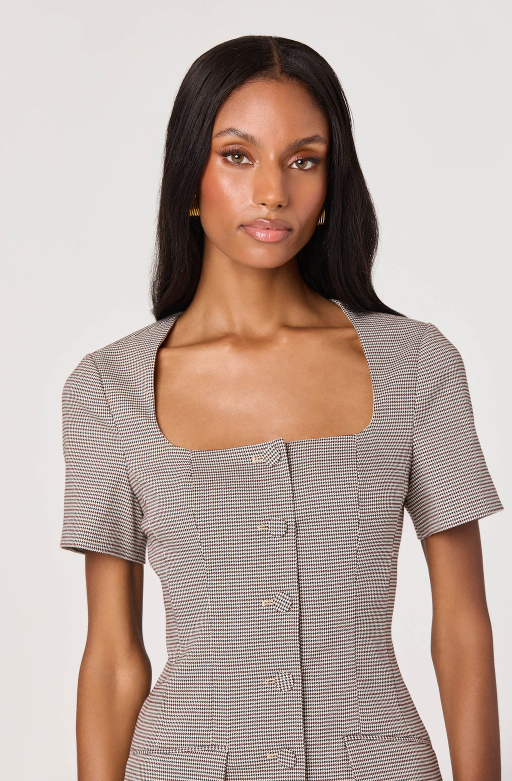 Square Neck Blazer Mini Dress
