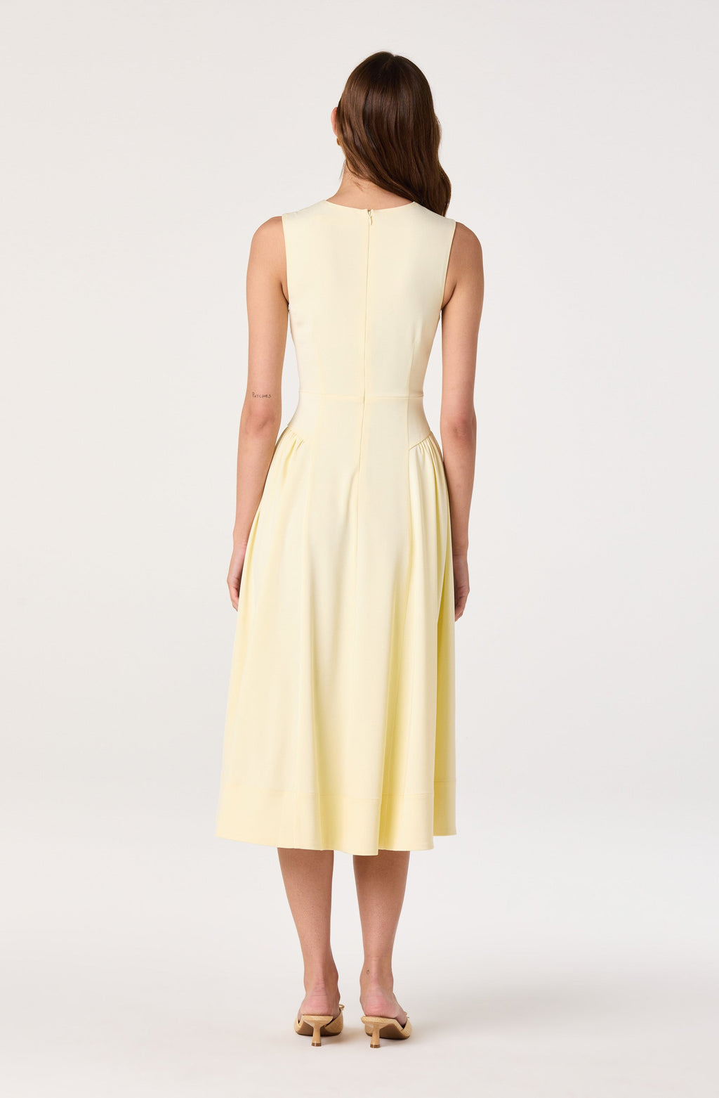 Seraphina Pleated Twist Corset Midi Dress