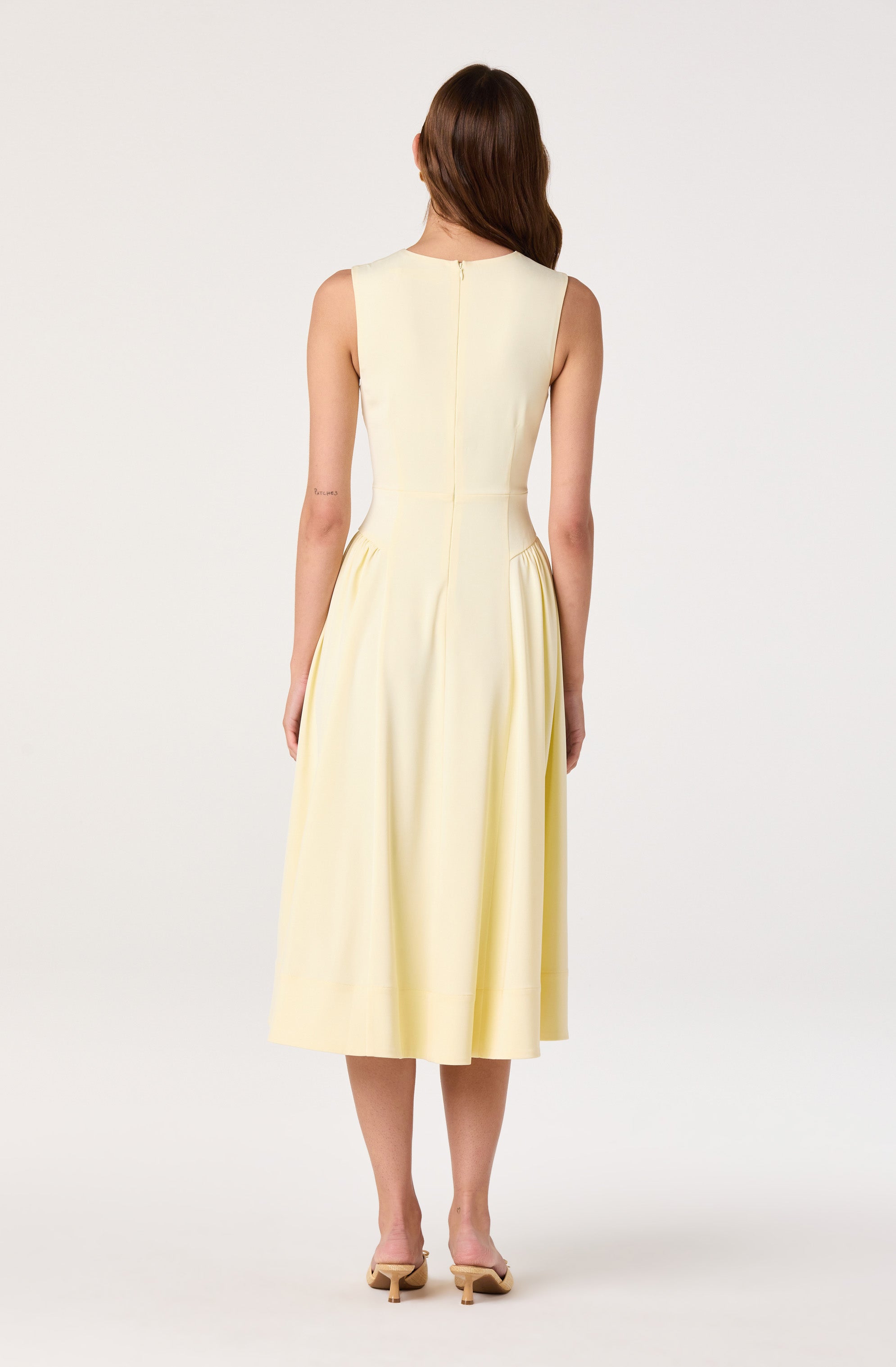 Seraphina Pleated Twist Corset Midi Dress