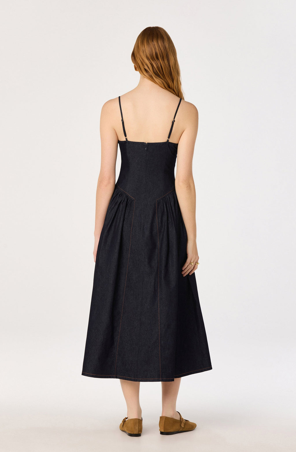 Margaux Denim Bustier Midi Dress