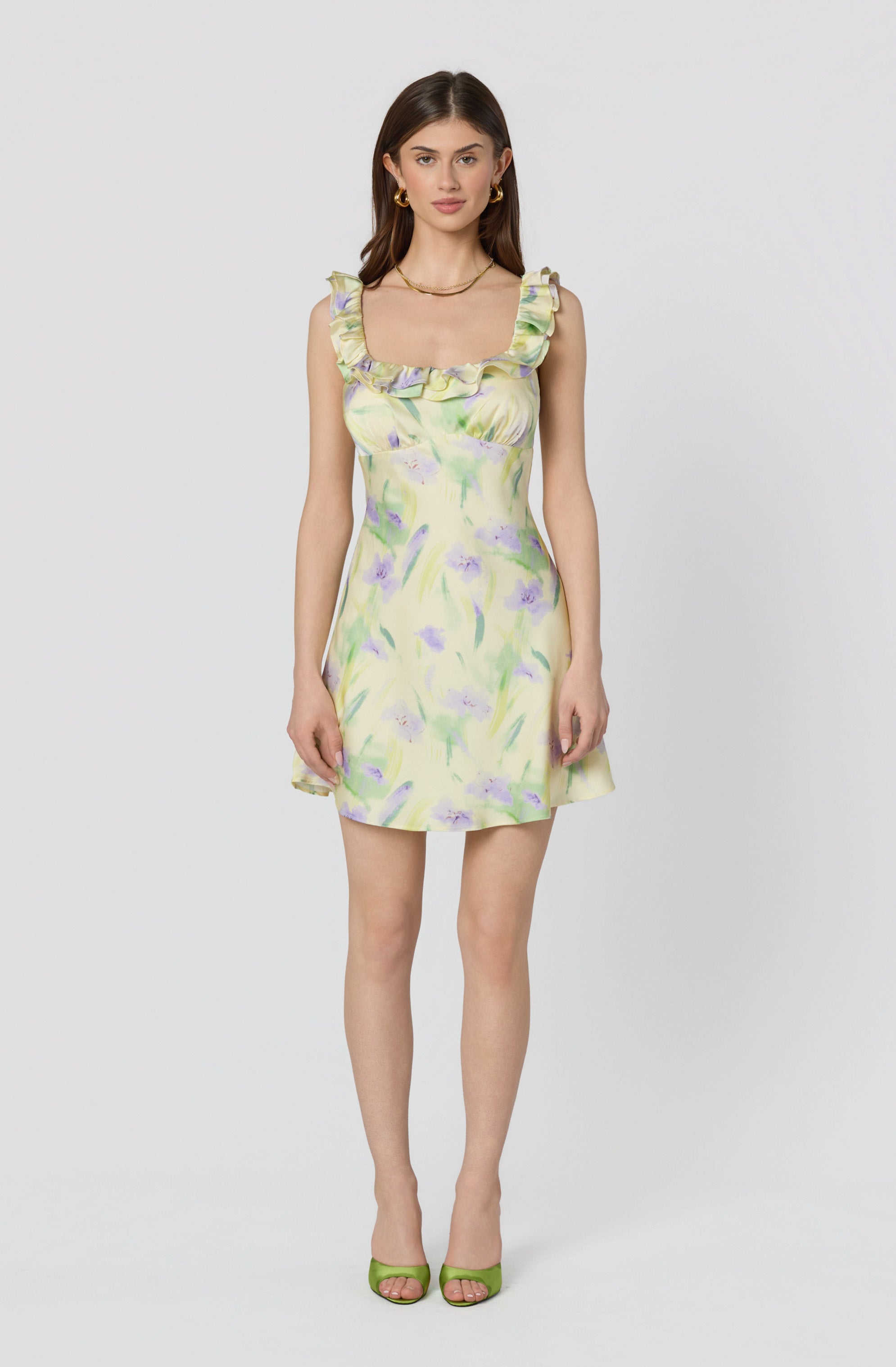 Mara Floral Ruffle Mini Dress