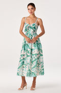 Makayla Abstract Print Midi Dress
