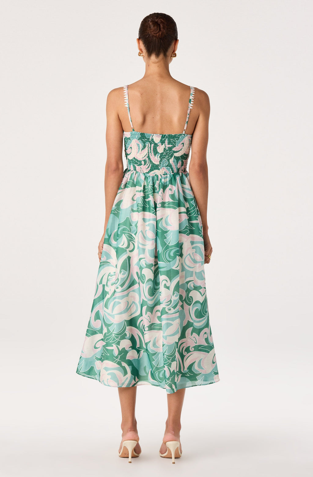Makayla Abstract Print Midi Dress