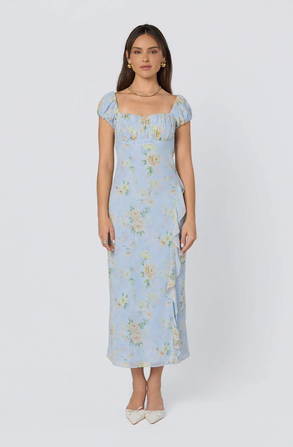 Florence Floral Puff Sleeve Maxi Dress