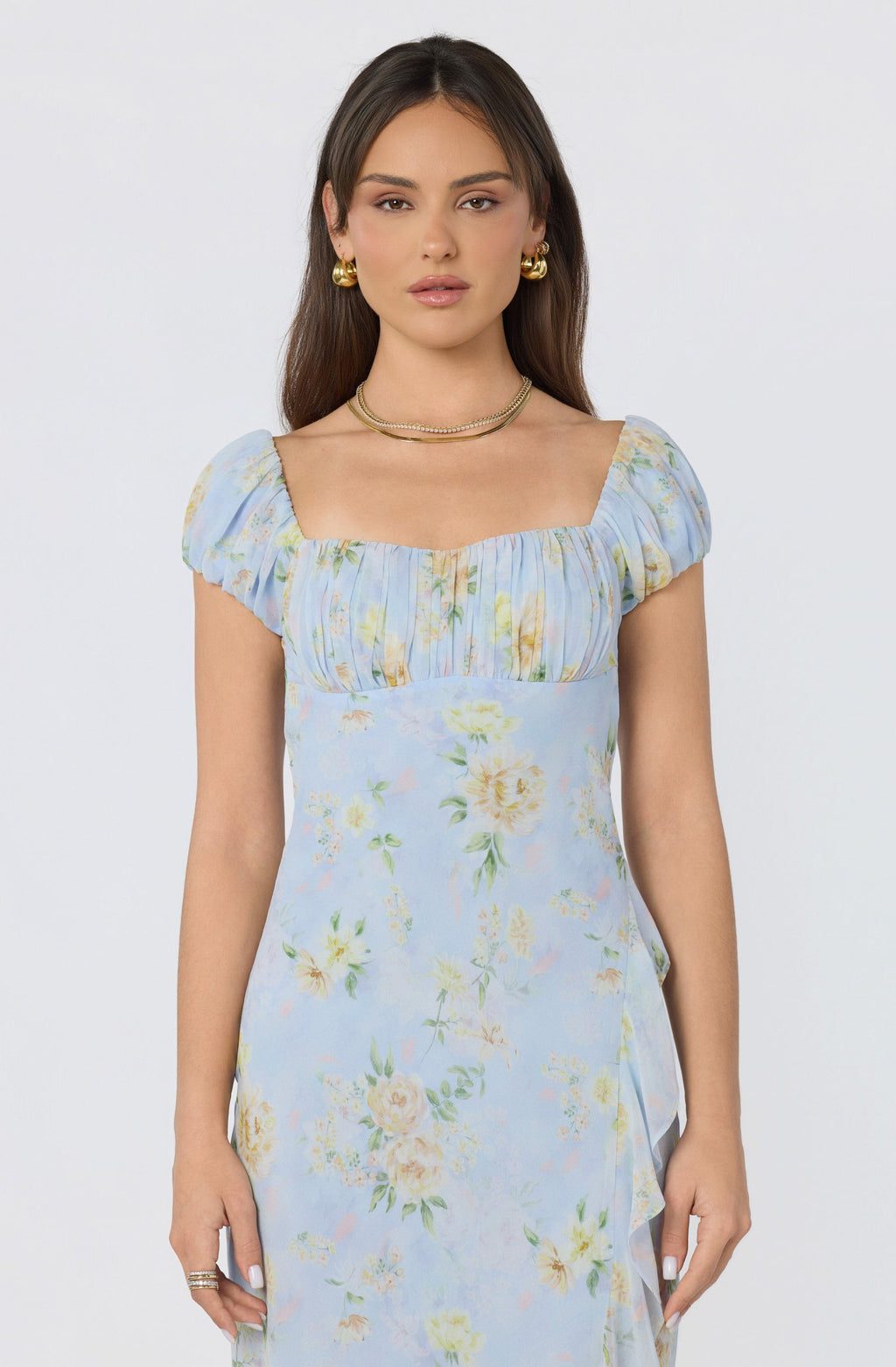 Florence Floral Puff Sleeve Maxi Dress