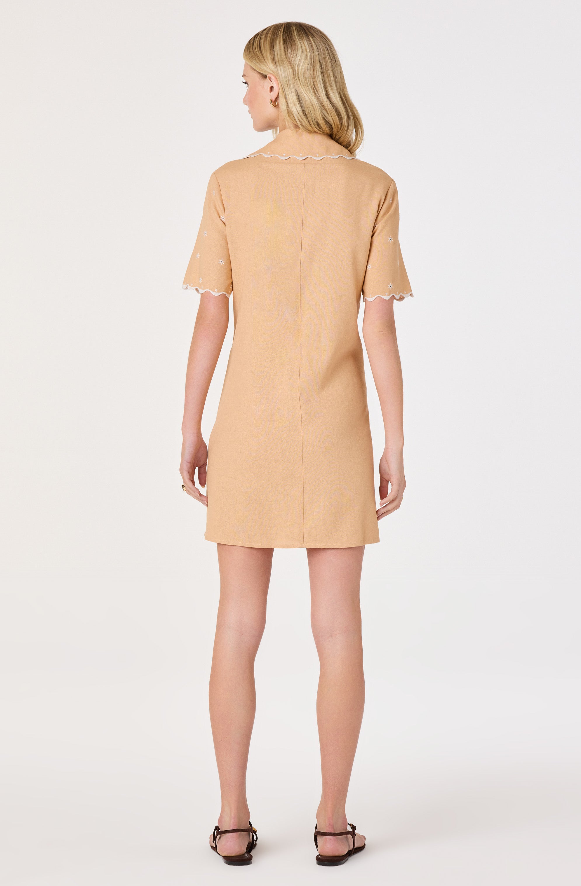 Noelle Eyelet Palm Tree Mini Dress