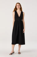 Cory V-Neck Button-Front Midi Dress