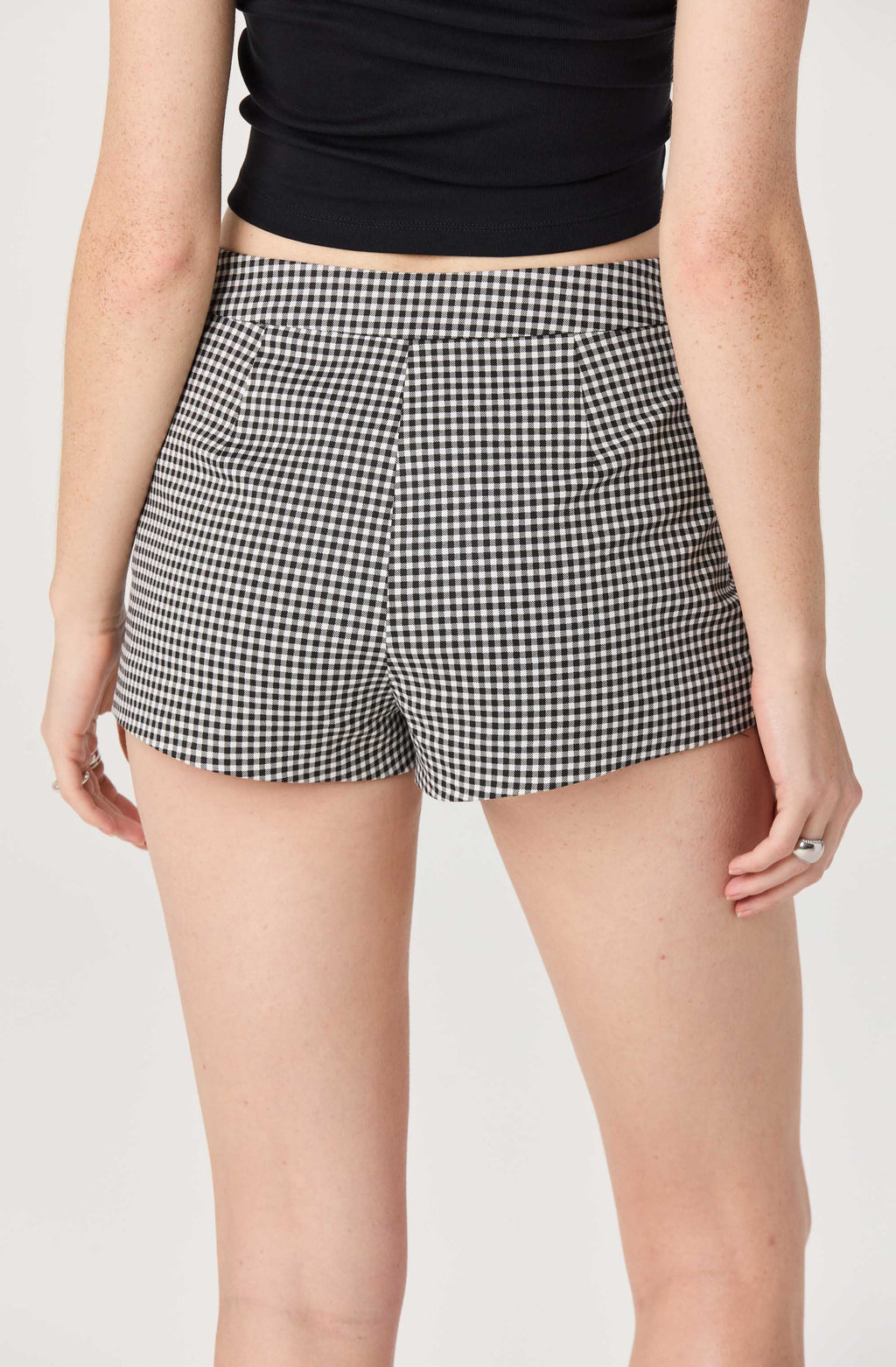 Valerie High-Rise Gingham Hot Pants