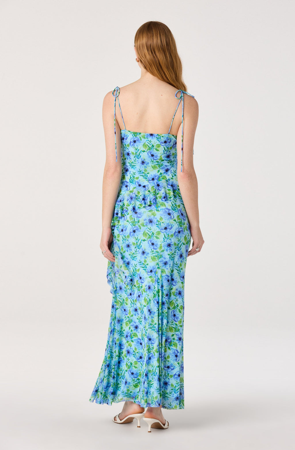 Mejra Floral Godet Knit Midi Skirt