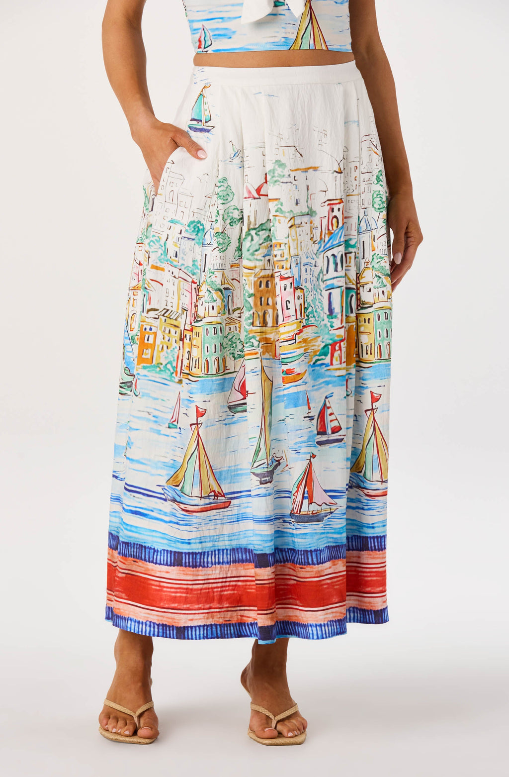 Wendy Pleated Midi Skirt