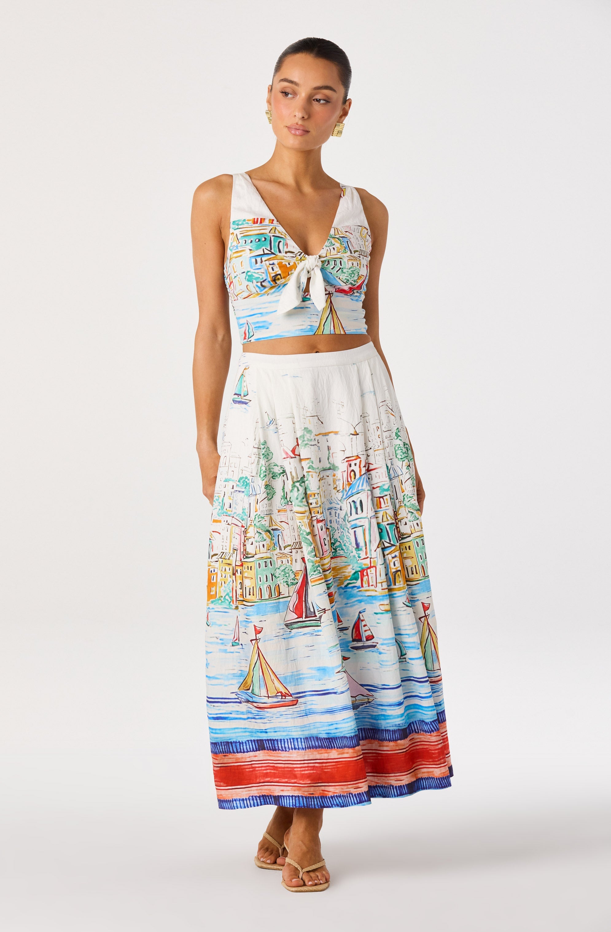 Wendy Pleated Midi Skirt