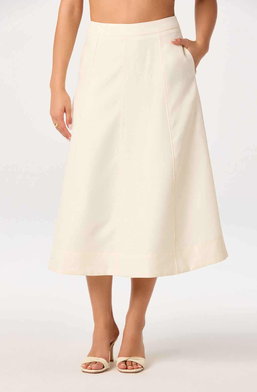 Kinslee A-Line Midi Skirt