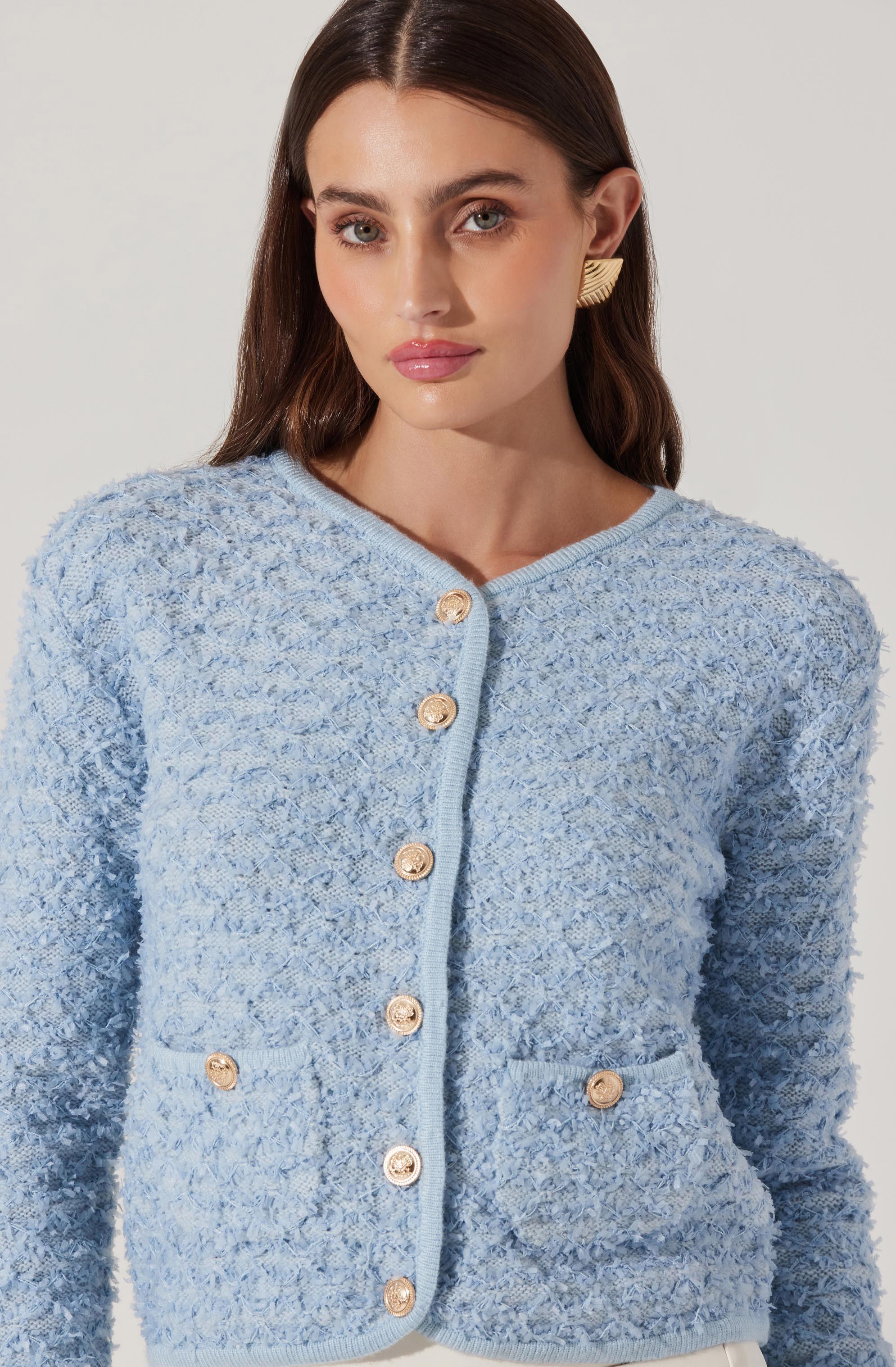 Textured Patch Pocket Cardigan
