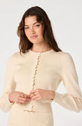 Scalloped Crewneck Cardigan