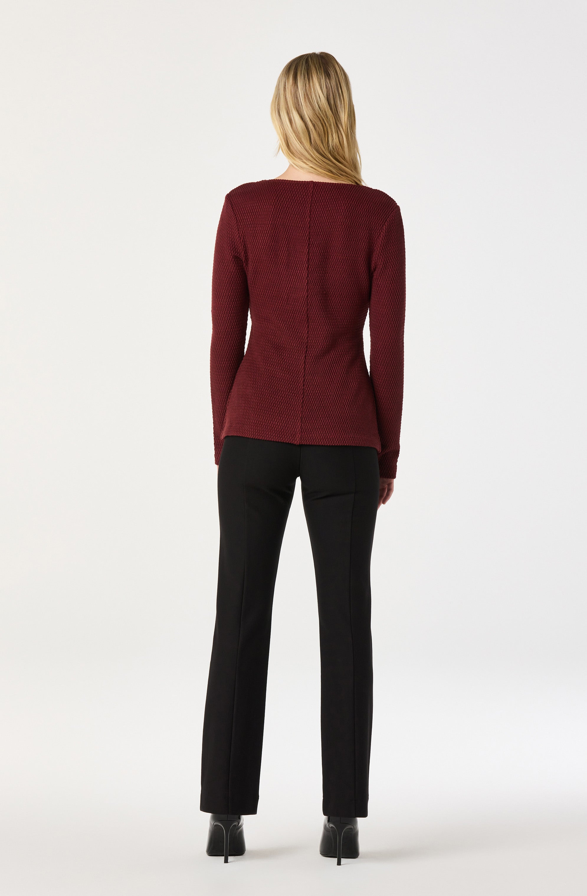 Textured Bow Flyaway Top