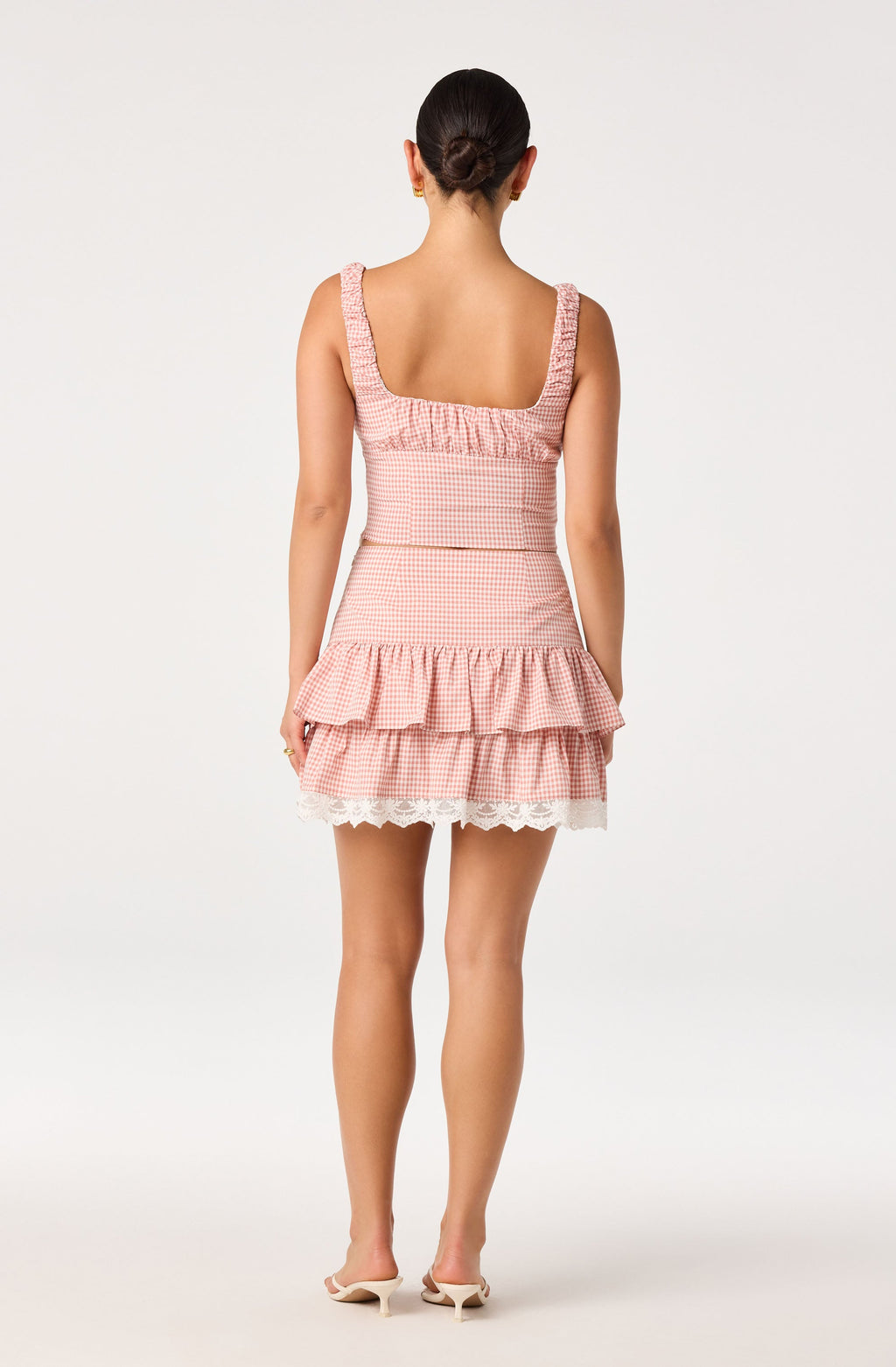 Penny Gingham Bustier Crop Top